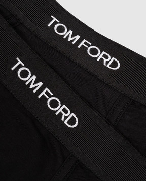 Tom Ford Set of black boxer briefs with contrasting logo pattern T4XC31040