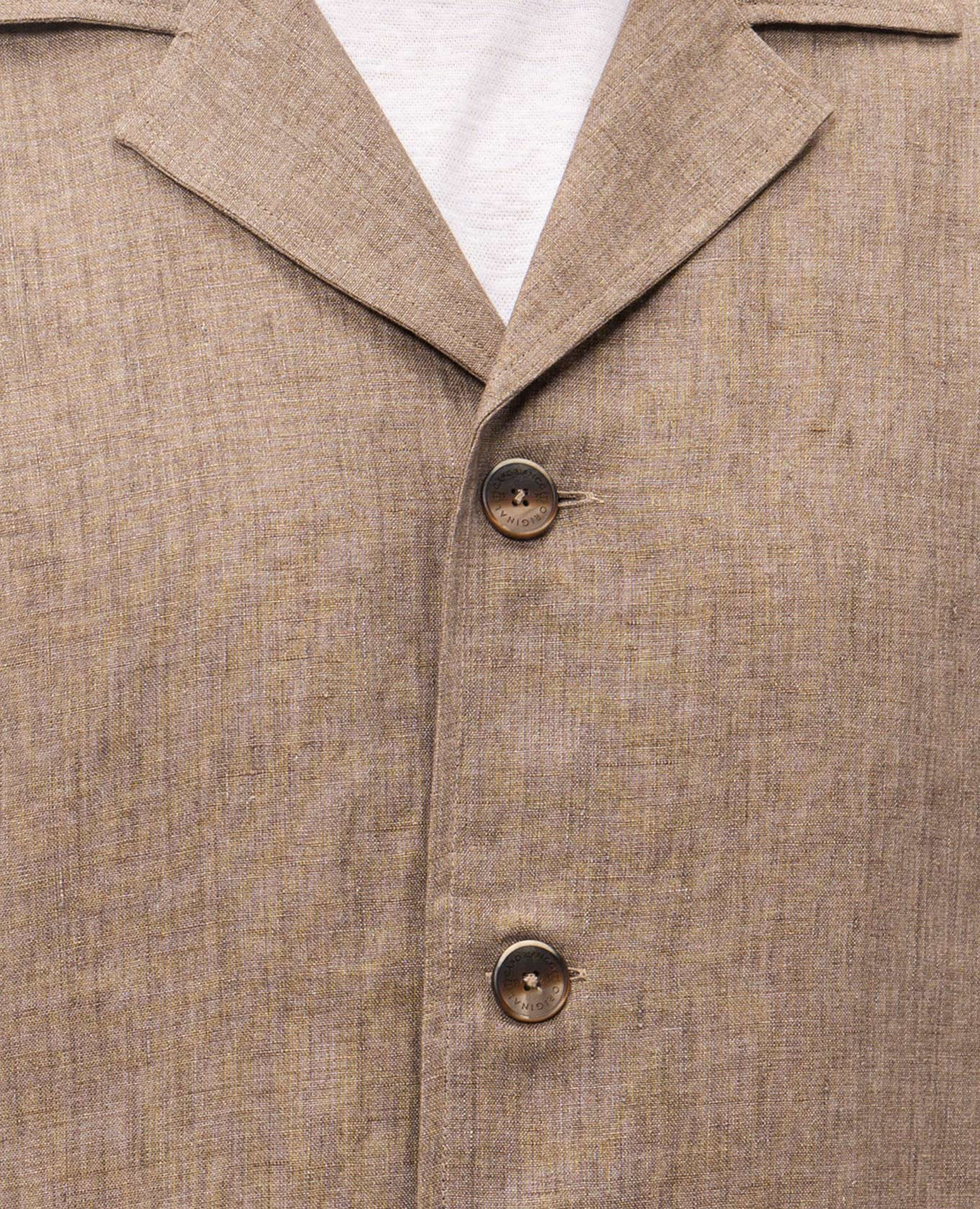 Brown linen shirt CAPOBIANCO 5