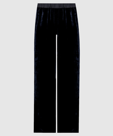 Blue velour pants