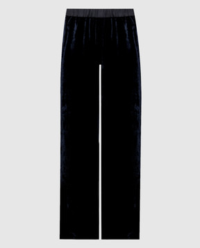 Peserico Blue velour pants A04275A3951