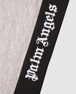 Palm Angels Grey top with logo pattern PLA1UWTP04SI