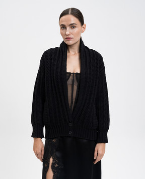 Dolce&Gabbana Black wool cardigan FXVCWTJCVZ2