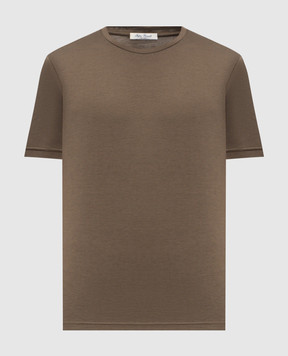 Stefan Brandt ENNO khaki silk T-shirt ENNOSECO
