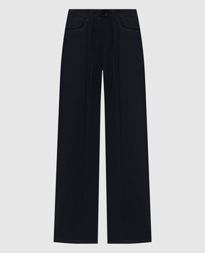 Twinset Blue pants with logo print 252TT212A