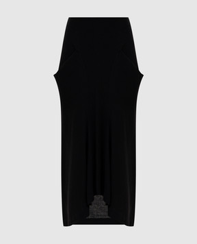 Y`S Yamamoto Black midi skirt with wool YLS03104