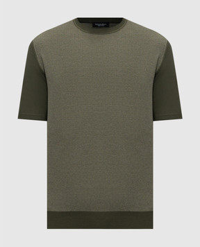 Stefano Ricci Green silk t-shirt K616436G10F26106