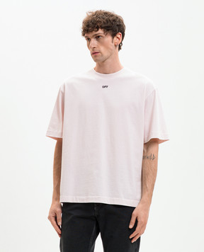Off-White Pink Paint Arrow T-shirt 44MAA120S26J00R