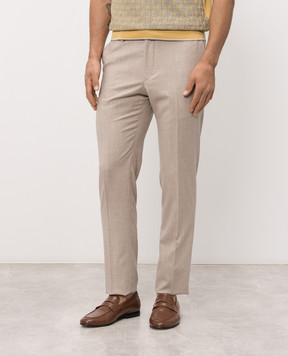 Stefano Ricci Beige wool and silk pants M1T8000016WK002V