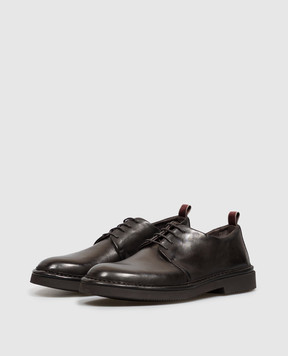 Sturlini Dark brown leather derby shoes U0450