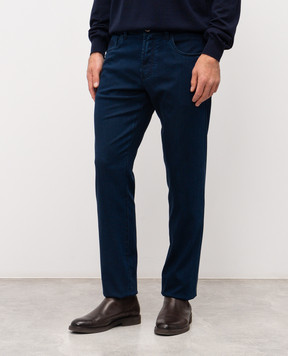 Scissor Scriptor Blue Costantino jeans with embroidered emblem COSTANTINOT2252732