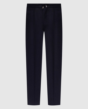 Enrico Mandelli Blue wool and cashmere pants GYMP015804