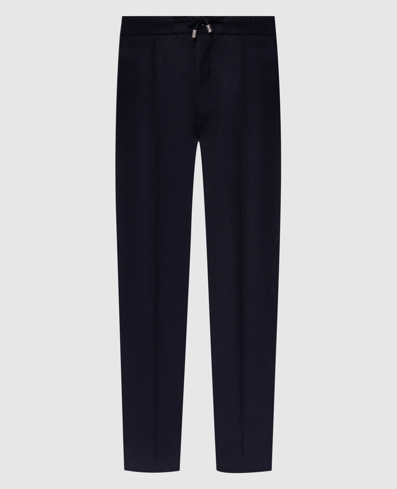 Blue wool and cashmere pants