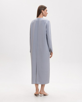 Max Mara MXPUNGHIA blue silk dress MXPUNGHIA