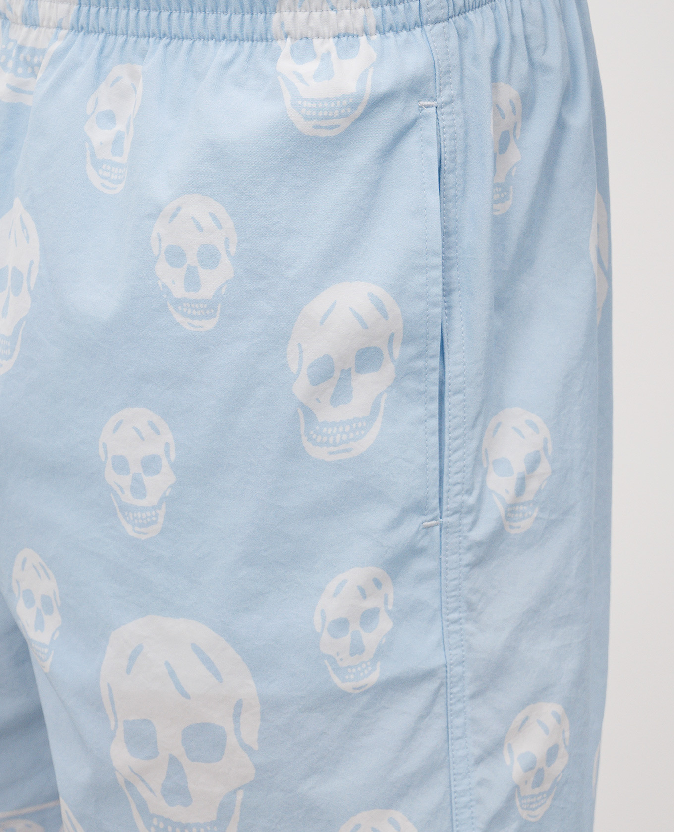 

Blue printed swim shorts Alexander McQueen, Light blue