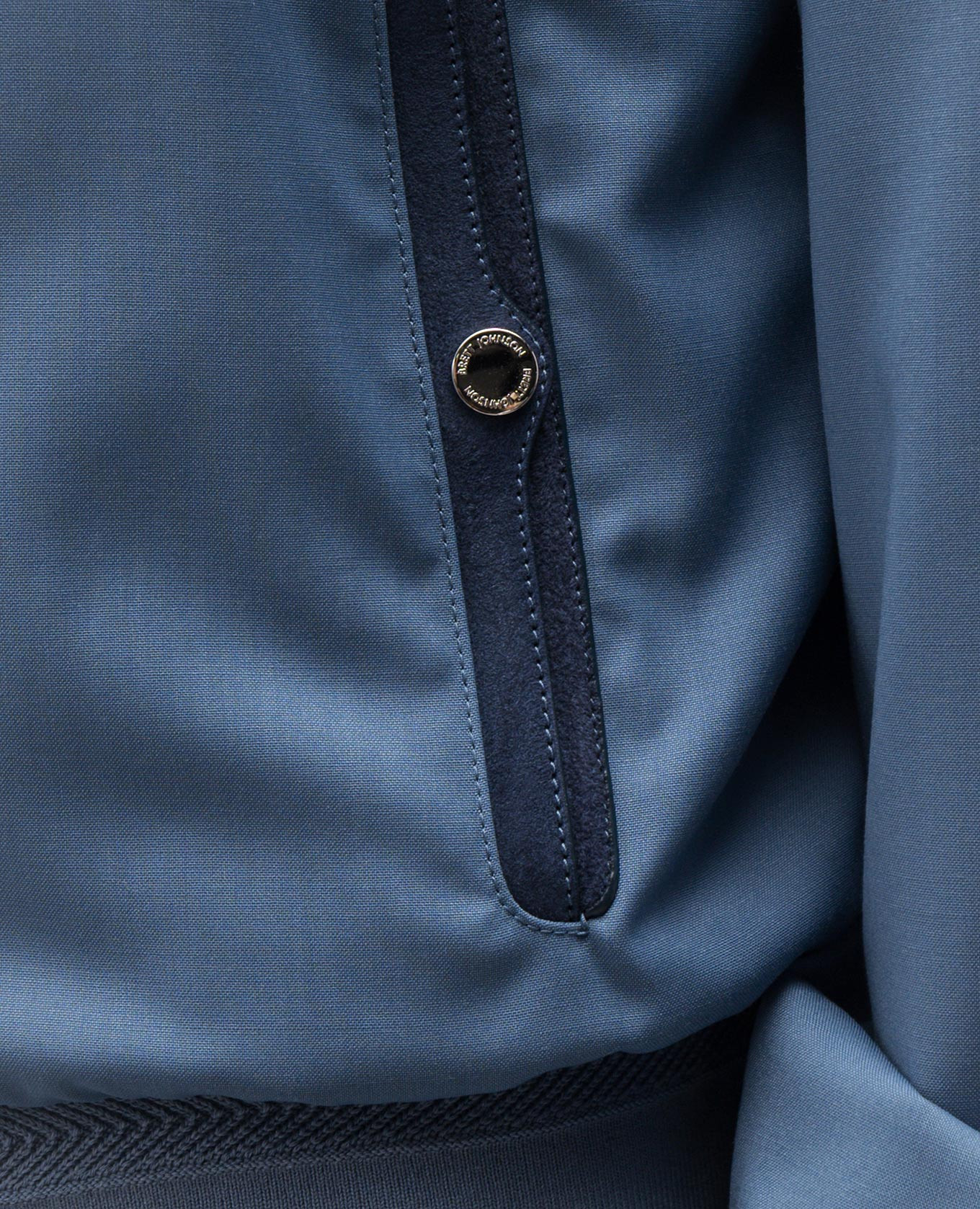 Blue wool jacket with emblem Brett Johnson 5