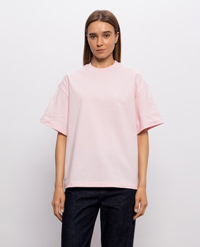 Jil Sander Pink T-shirt with logo print J02GC0173J20348