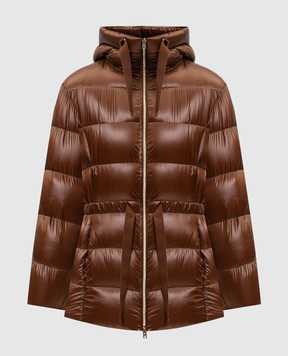 Herno Brown down jacket with logo PI002128D12017Z