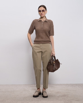 Peserico Khaki pants A04680T2302481