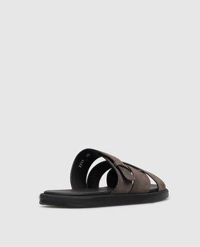 Doucal's Brown nubuck flip-flops DU3299MYKOUF249