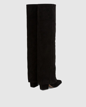 Paris Texas Black suede boots JANE FOLD PX1436XV003