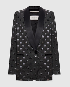 Peserico Gray jacket with sequins A01743D03707