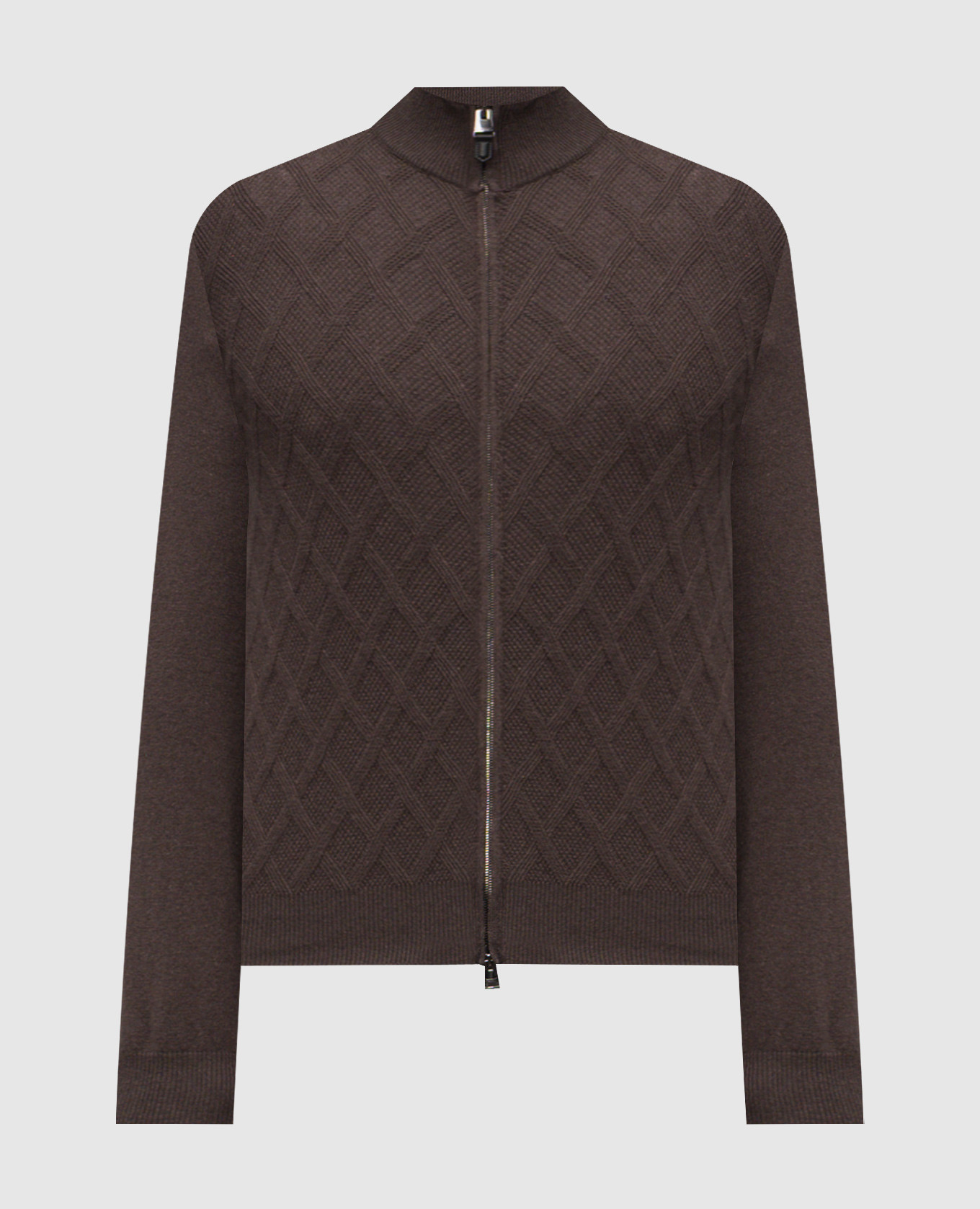 

Brown wool and cashmere cardigan Canali