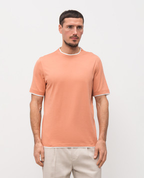 Brunello Cucinelli Orange T-shirt M0B137427
