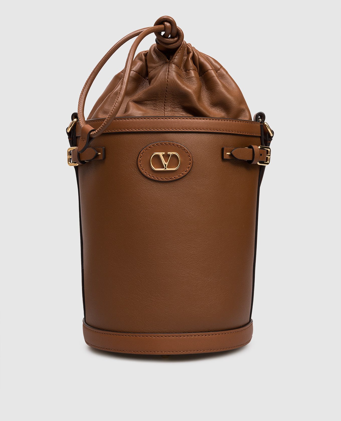 

Brown leather bucket bag VLogo Valentino