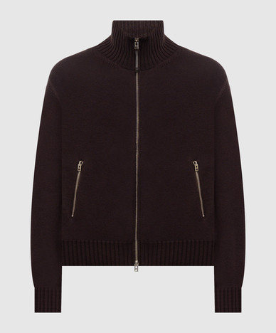 Brown wool cardigan