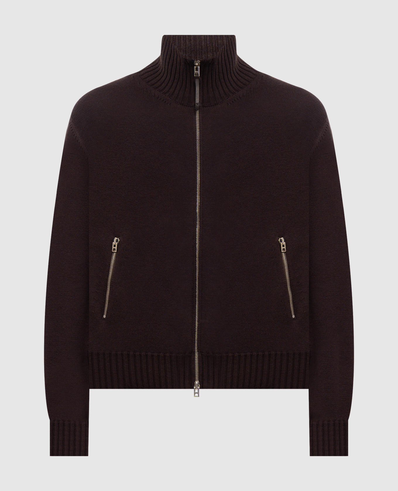 Brown wool cardigan