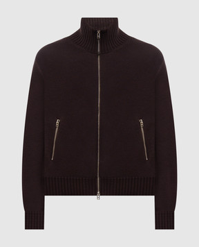 Tom Ford Brown wool cardigan KZL027YMW152