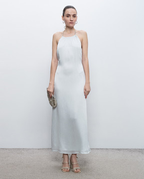 Peserico Blue dress with an open back E0226501516