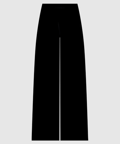 Zwarte fluwelen broek