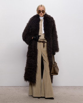 Simonetta Ravizza Brown reversible fur coat Julia F06CO199MG3R