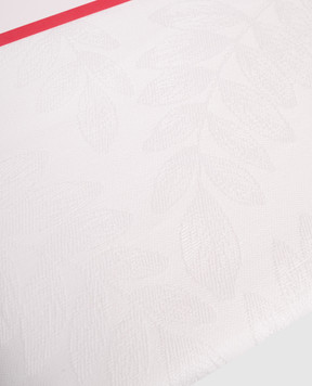 Le Jacquard Fraincais White tablecloth Vegetal mood with pattern 30883
