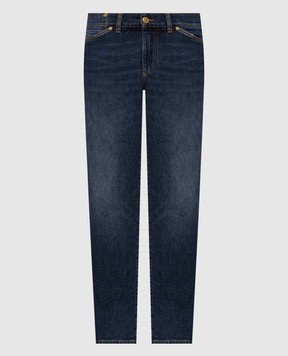 Dolce&Gabbana Blue skinny jeans with logo patch GP23JDG8PN8