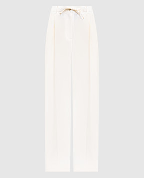 Moncler White wool pants K20932A00018598XP