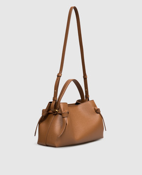 YUZEFI Brown leather Gyoza bag GYOZA