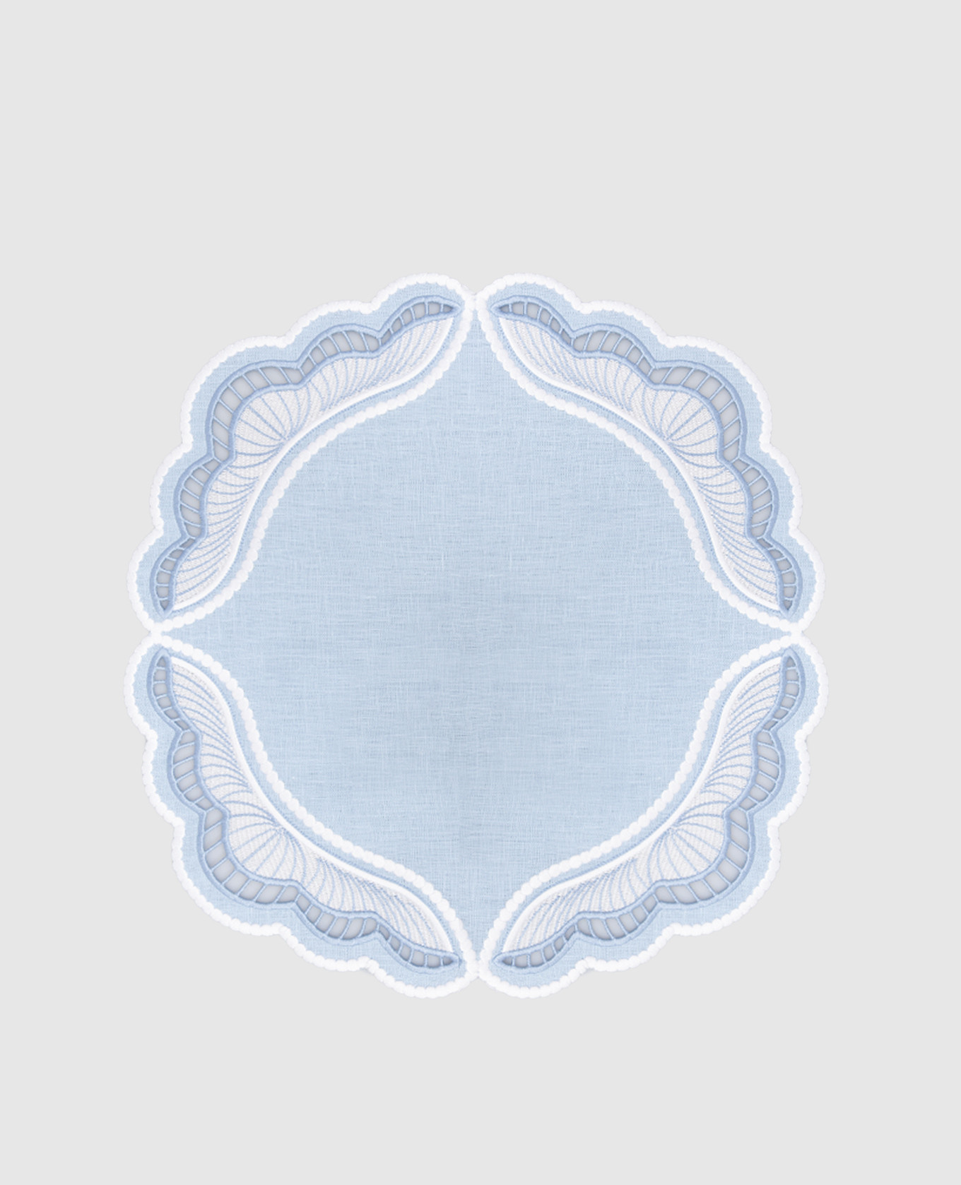 

Oyster Blue Linen Placemat Truffle Bee, Light blue