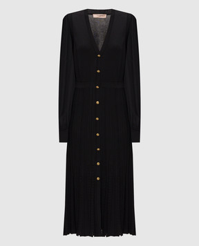 Twinset Black midi dress with logo plate 262TP3082