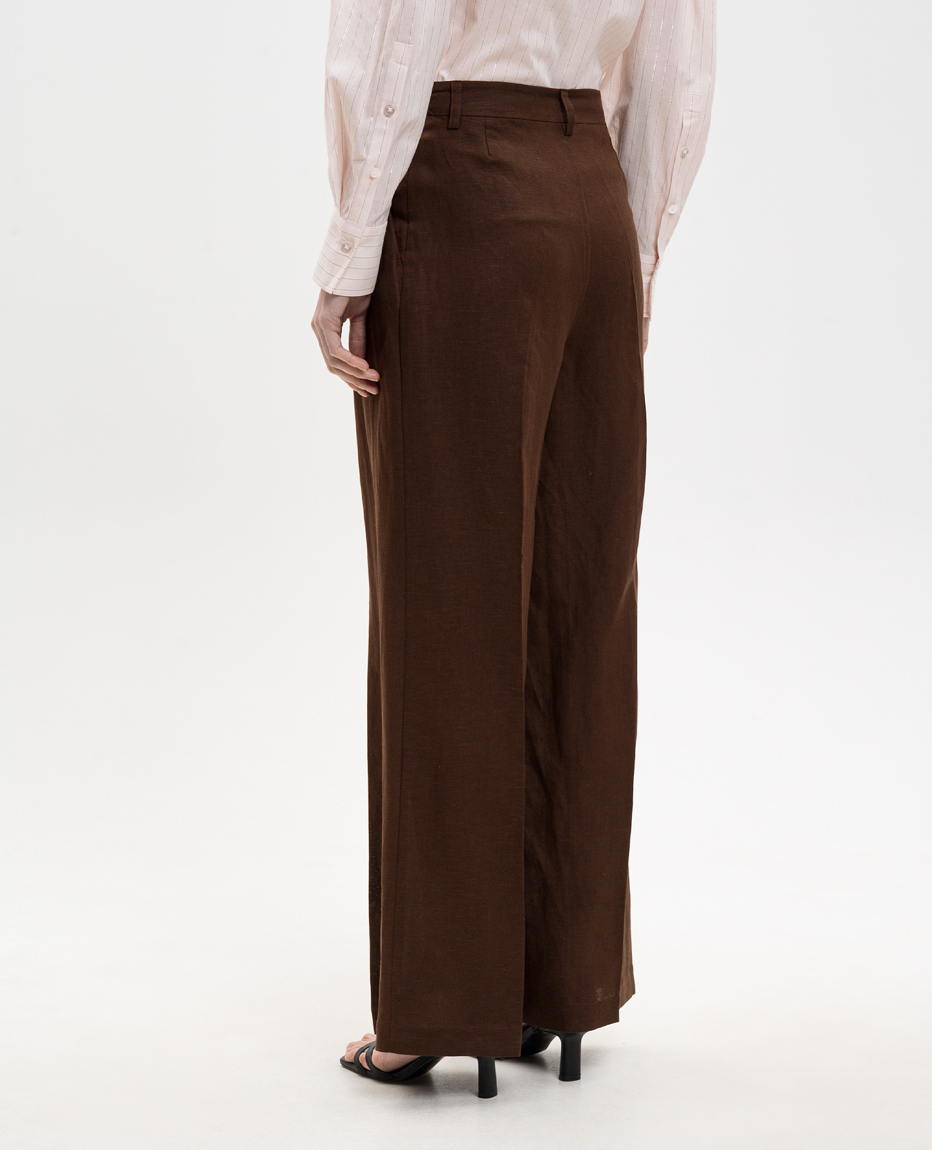 Brown linen pants Twinset 4