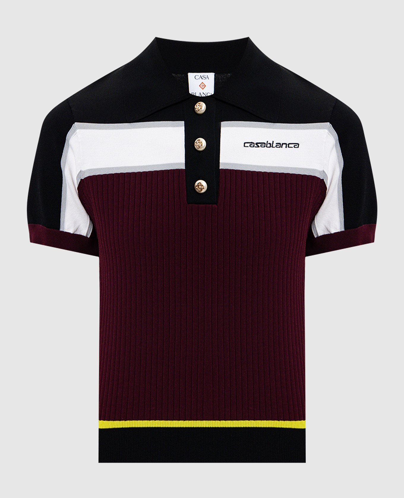 

Burgundy polo shirt with logo Casablanca