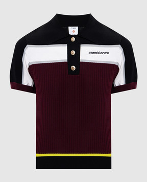Casablanca Burgundy polo shirt with logo WSP26KW123301