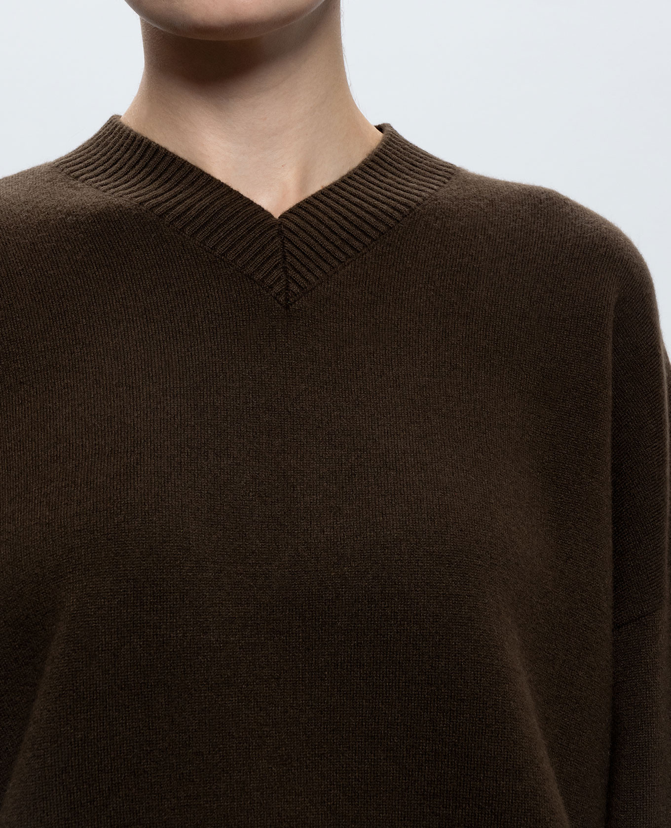 Lily brown cashmere and wool pullover JOSEPH 5