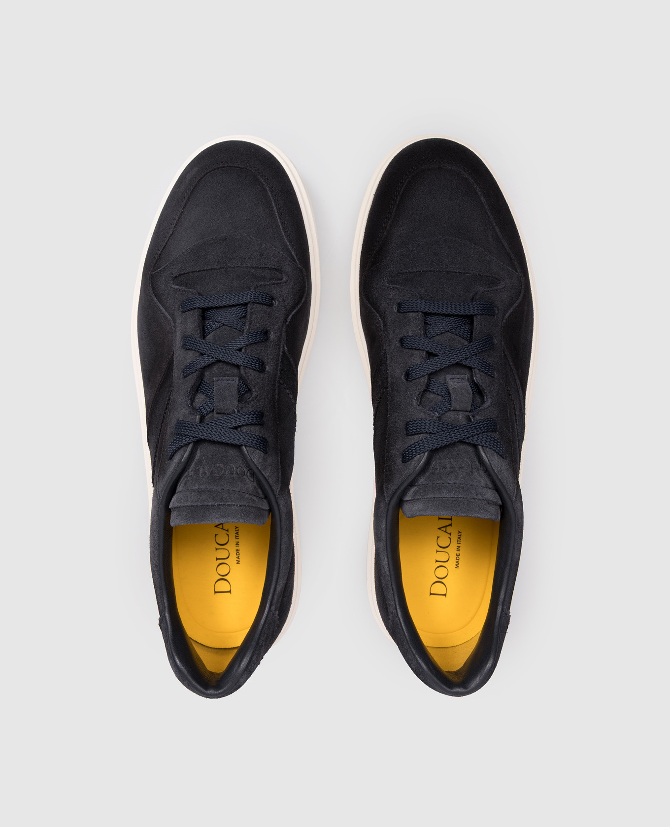 Blue suede sneakers with logo Doucal's 4