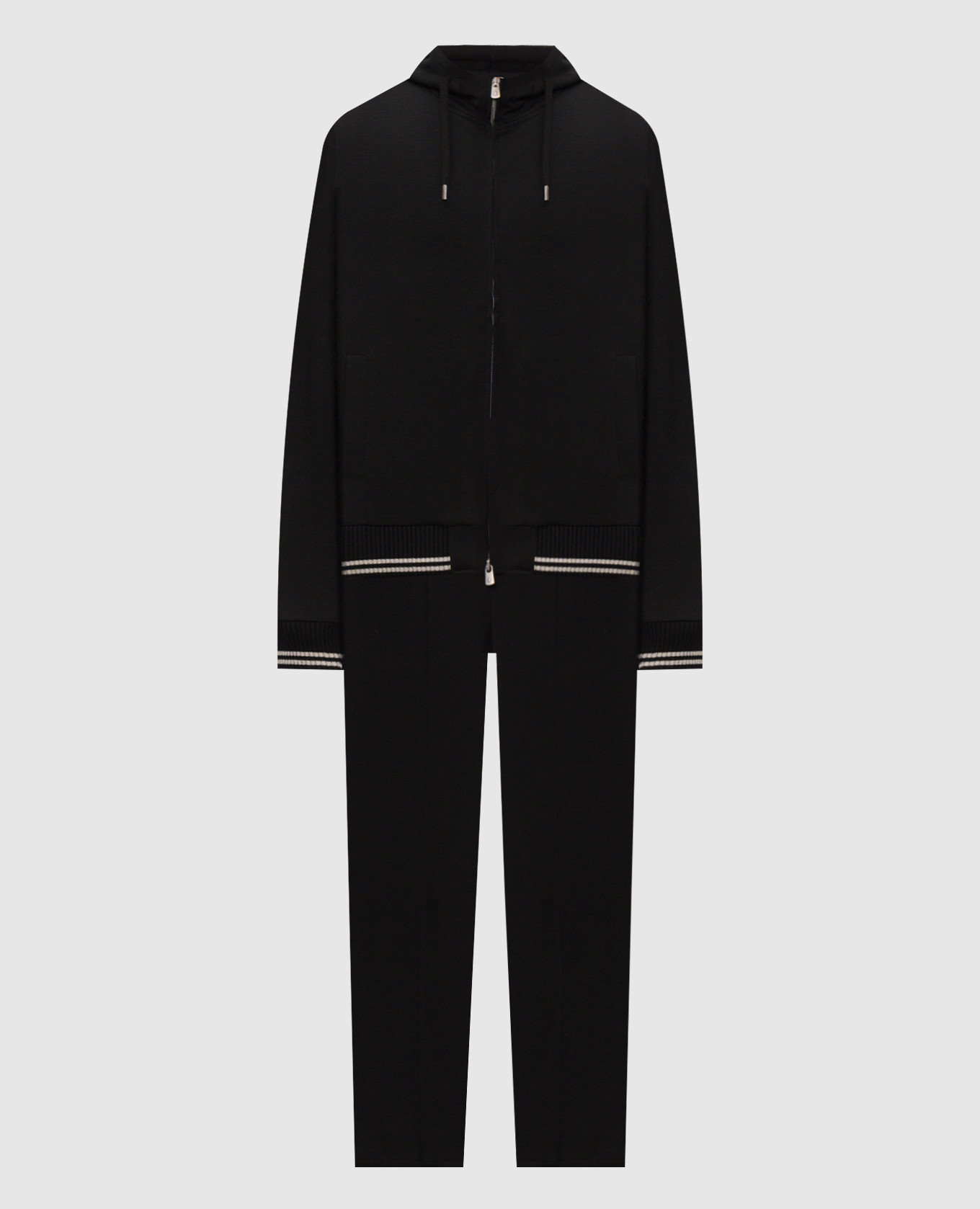 Black wool tracksuit