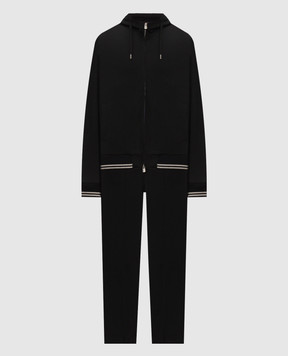 CAPOBIANCO Black wool tracksuit 21M410BT00C21M708BT00