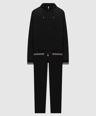 Black wool tracksuit