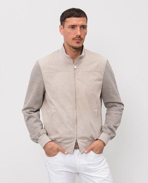 Enrico Mandelli Beige combination jacket 3T907A7405