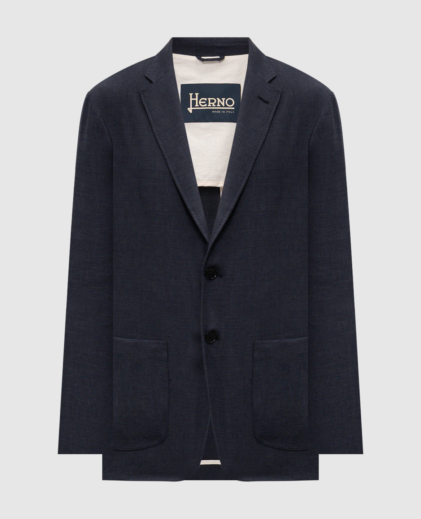

Blue jacket with linen Herno